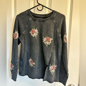 Lucky Brand Embroidered Sweatshirt. XS